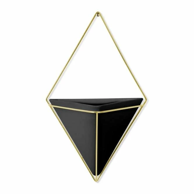 Umbra Wandvase Trigg Gross Schwarz Goldfarben 3 Umbra Wandvase Trigg Gross Schwarz Goldfarben