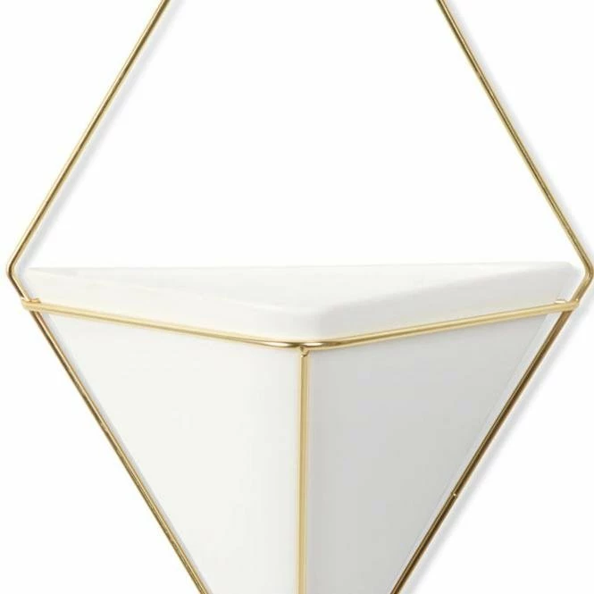Umbra Wandvase Trigg Gross Weiss Goldfarben 3 Umbra Wandvase Trigg Gross Weiss Goldfarben