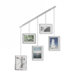 Umbra Set of 5 Chrome Exhibit Hanging Photo Frames 7 Umbra Set of 5 Chrome Exhibit Hanging Photo Frames