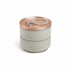 Umbra Concrete/Copper Tesora Jewellery Box