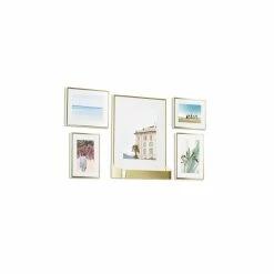 Umbra Set of 5 Brass Matinee Gallery Picture Frames