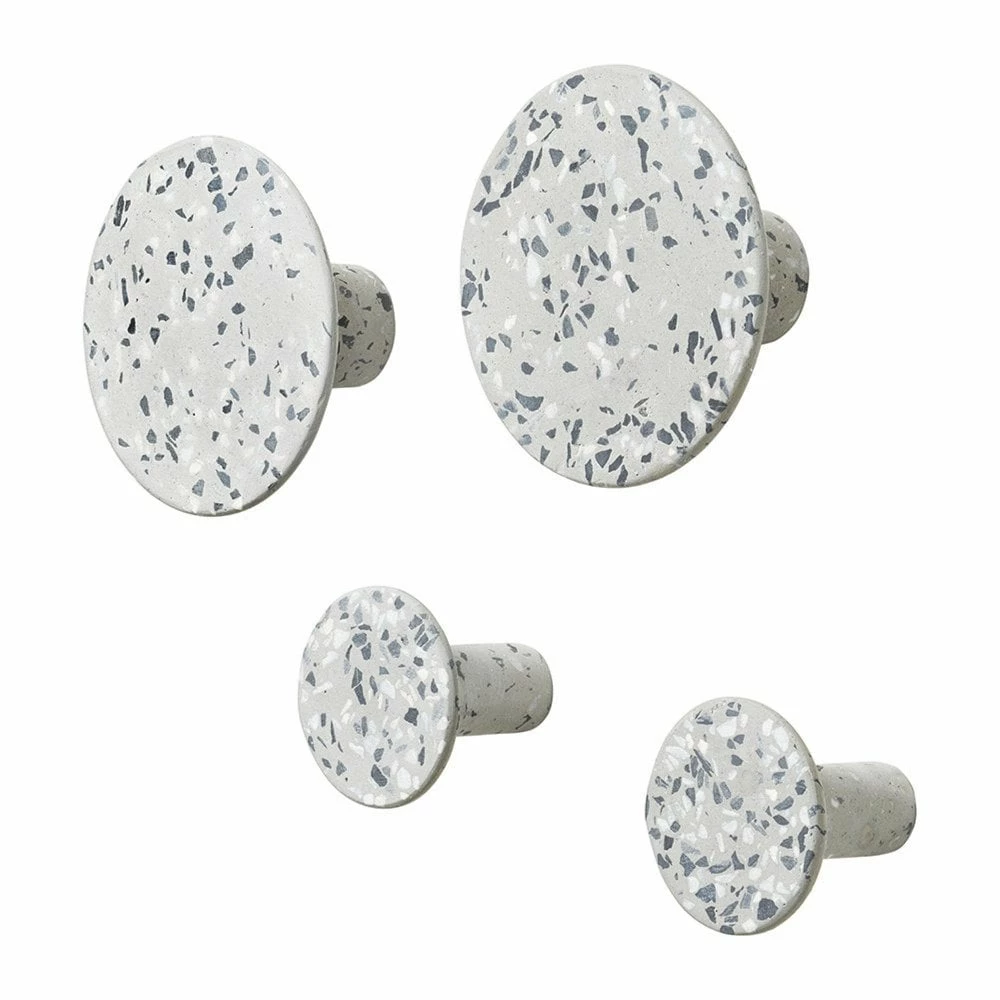 Umbra Set of 4 Terrazzo Grey Ponto Wall Hooks 3 Umbra Set of 4 Terrazzo Grey Ponto Wall Hooks