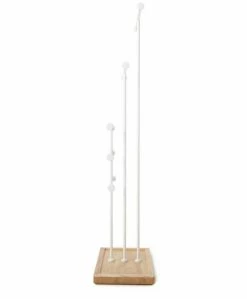 Umbra Trigem 5 Tier Jewelry Stand White/Natural 9 Umbra Trigem 5 Tier Jewelry Stand White/Natural