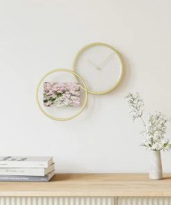 Umbra Horloge À Poser Ou Mural Infinity Doré Mat 28 Umbra Horloge À Poser Ou Mural Infinity Doré Mat