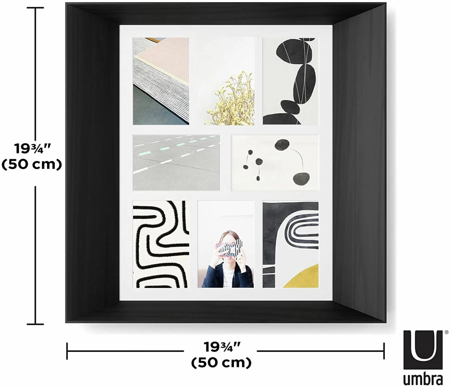 Umbra Black Lookout Wall Multi-Photo Display Frame 9 Umbra Black Lookout Wall Multi-Photo Display Frame