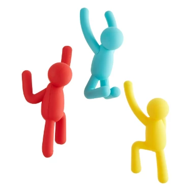 Umbra Set of 3 Multicoloured Buddy Hooks 3 Umbra Set of 3 Multicoloured Buddy Hooks