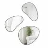 Umbra Set of 3 Hubba Pebble Wall Mirrors with Metallic Finish 2 Umbra Set of 3 Hubba Pebble Wall Mirrors with Metallic Finish