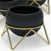 Umbra Blumentopfe Potsy 3 Er Set Schwarz Goldfarben 2 Umbra Blumentopfe Potsy 3 Er Set Schwarz Goldfarben