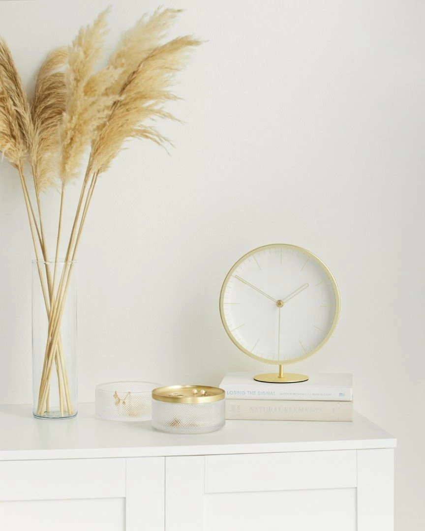 Umbra Horloge À Poser Ou Mural Infinity Doré Mat 4 Umbra Horloge À Poser Ou Mural Infinity Doré Mat