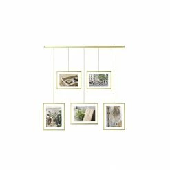 Umbra Brass Exhibit Adjustable Multi Photo Display Frame