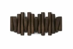 Umbra Aged Walnut Wood Coat Rack Picket Hook