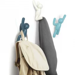 Umbra Lot De 3 Patères Buddy Bleues