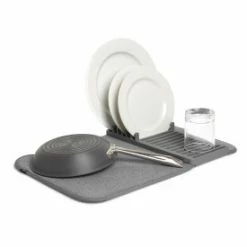 Umbra Mini Charcoal Grey Microfibre UDry Dish Rack