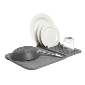 Umbra Mini Charcoal Grey Microfibre UDry Dish Rack 4 Umbra Mini Charcoal Grey Microfibre UDry Dish Rack