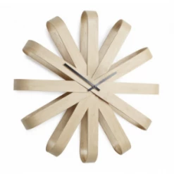Umbra Natural Ribbonwood Wall Clock