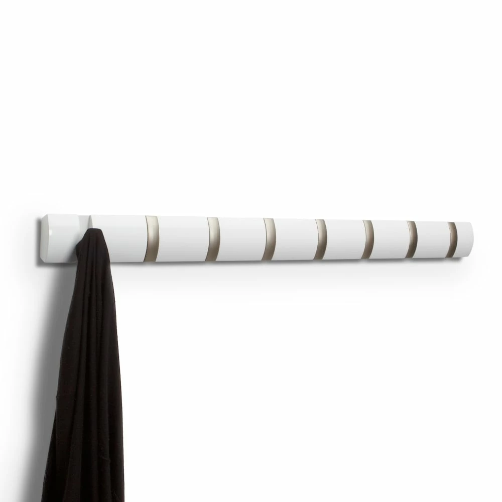 Umbra White Flip 8 Coat Hooks 6 Umbra White Flip 8 Coat Hooks