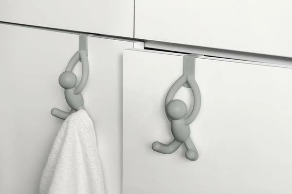 Umbra Buddy Cabinet Hooks Grey 3 Umbra Buddy Cabinet Hooks Grey