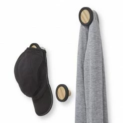 Umbra Set of 3 Black and Natural Hub Wall Hook 6 Umbra Set of 3 Black and Natural Hub Wall Hook