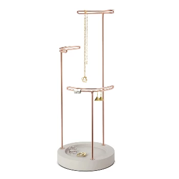 Umbra Tesora Jewelry Stand Copper Grey 4 Umbra Tesora Jewelry Stand Copper Grey