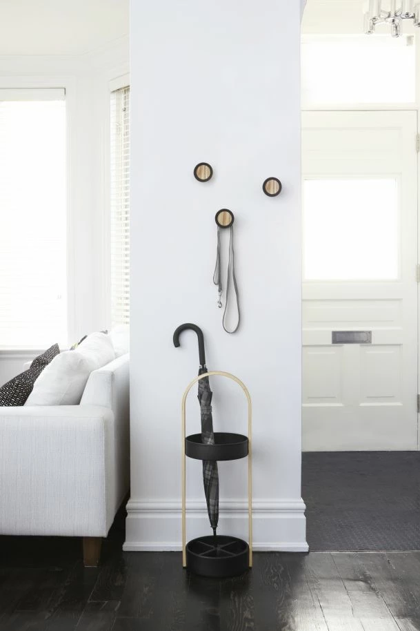 Umbra Set of 3 Black and Natural Hub Wall Hook 5 Umbra Set of 3 Black and Natural Hub Wall Hook