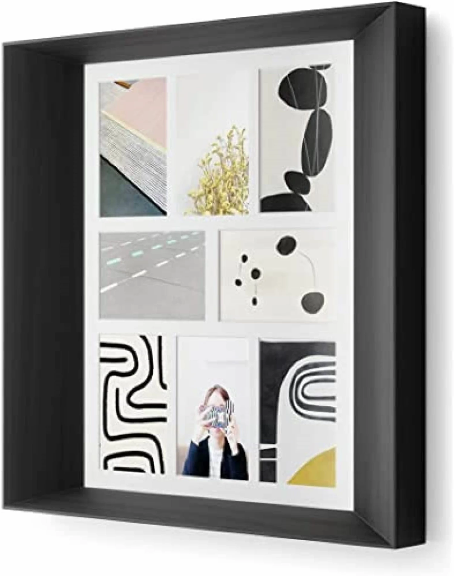 Umbra Black Lookout Wall Multi-Photo Display Frame 3 Umbra Black Lookout Wall Multi-Photo Display Frame