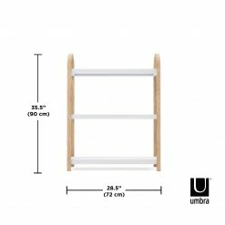 Umbra Bellwood 3 Tier Freestanding Shelf | White Natural 13 Umbra Bellwood 3 Tier Freestanding Shelf | White Natural