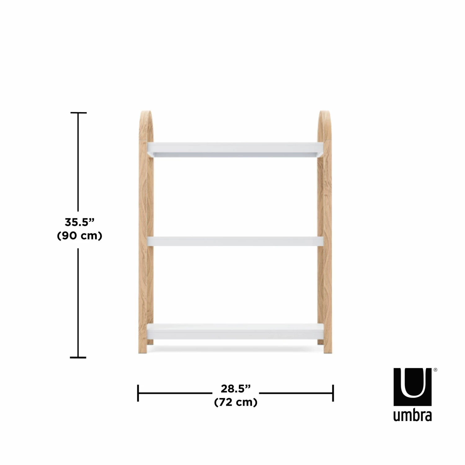 Umbra Bellwood 3 Tier Freestanding Shelf | White Natural 6 Umbra Bellwood 3 Tier Freestanding Shelf | White Natural