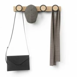 Umbra Porte-Manteau Mural 4 Crochets Hub Noir/Naturel