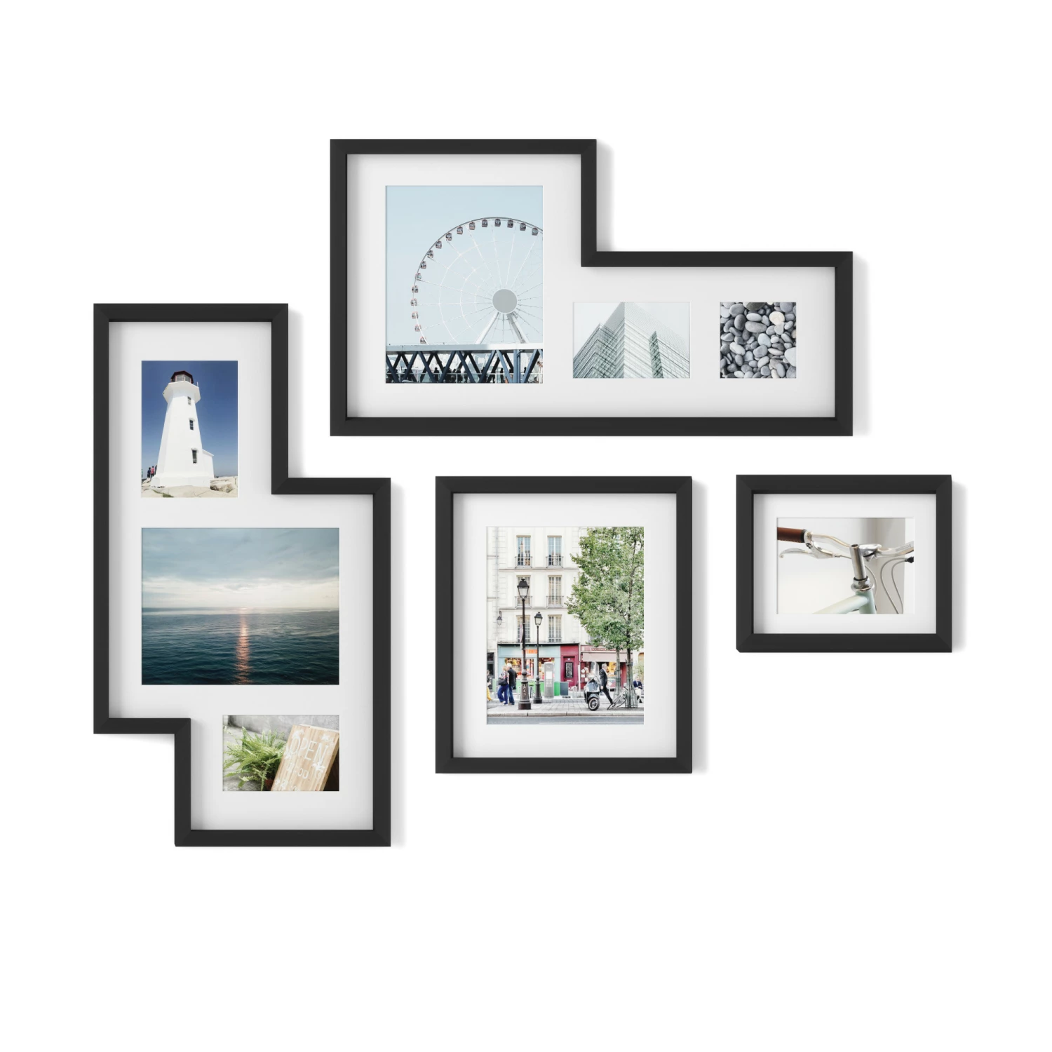 Umbra Mingle Set of 4 Black Gallery Picture Frames 4 Umbra Mingle Set of 4 Black Gallery Picture Frames