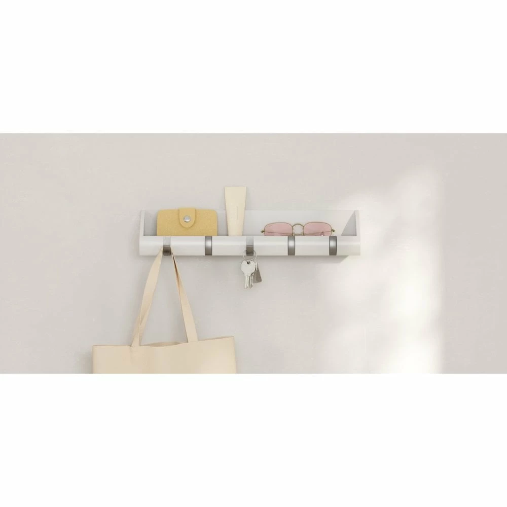 Umbra Large White Cubby Hallway Organizer 8 Umbra Large White Cubby Hallway Organizer