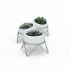Umbra Set of 3 White & Nickel Potsy Planters 1 Umbra Set of 3 White & Nickel Potsy Planters