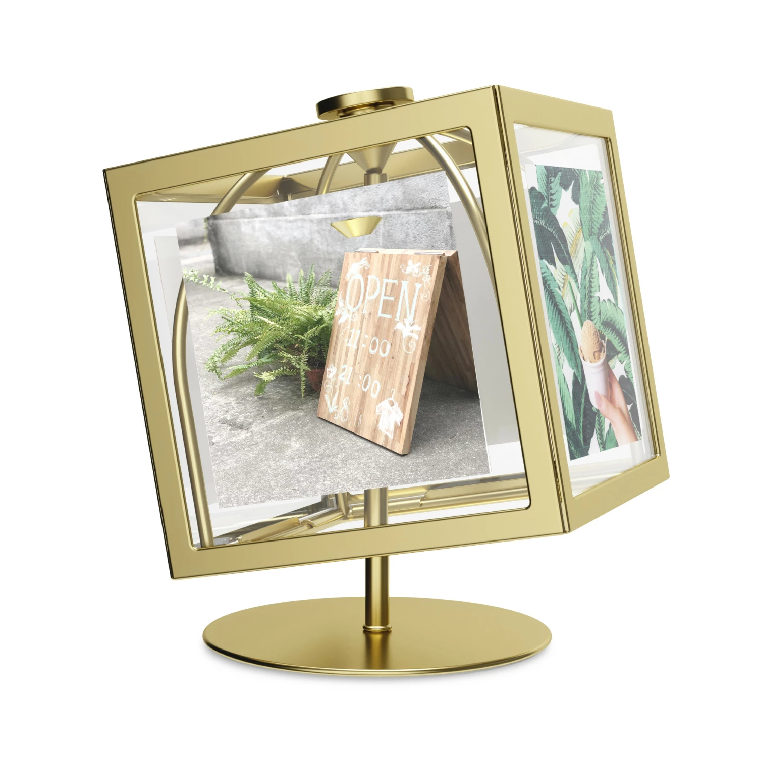 Umbra Brass Rocker 360Degree Photo Display Frame 4 Umbra Brass Rocker 360Degree Photo Display Frame