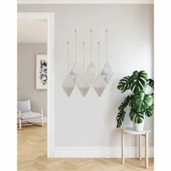 Umbra Set of 3 Matt Brass Dima Wall Mirror 13 Umbra Set of 3 Matt Brass Dima Wall Mirror