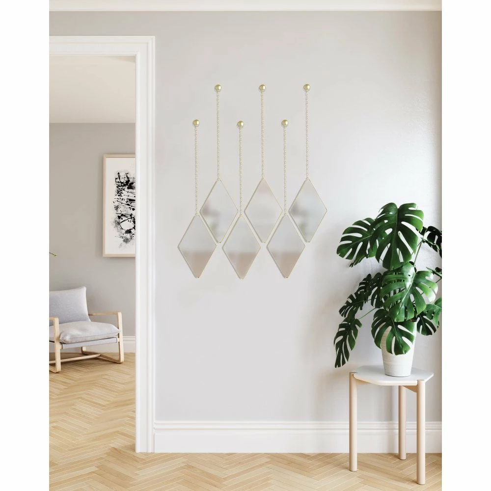 Umbra Set of 3 Matt Brass Dima Wall Mirror 7 Umbra Set of 3 Matt Brass Dima Wall Mirror