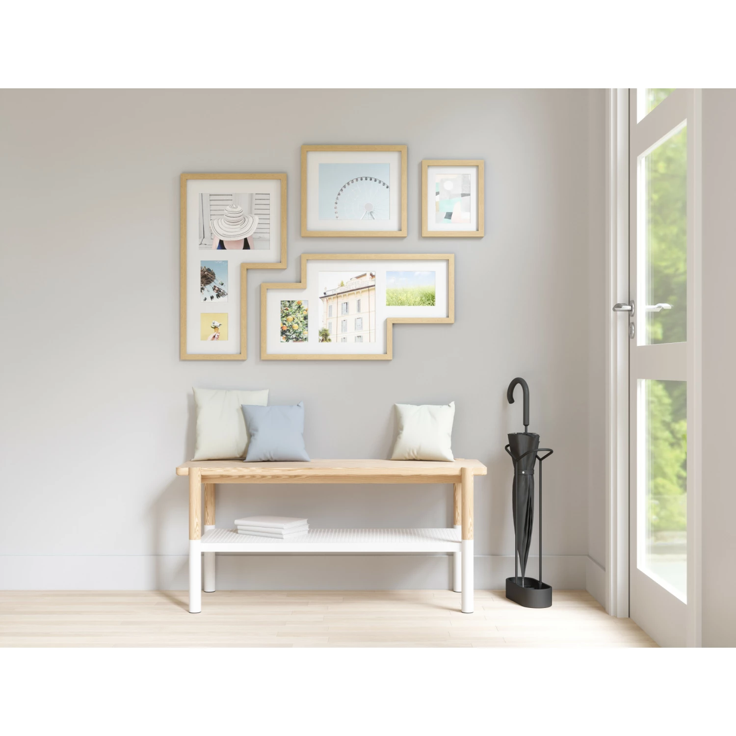 Umbra Mingle Set of 4 Multi Picture Wall Frames Natural 10 Umbra Mingle Set of 4 Multi Picture Wall Frames Natural