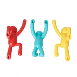 Umbra Red Yellow and Turquoise Buddy Wall Hooks