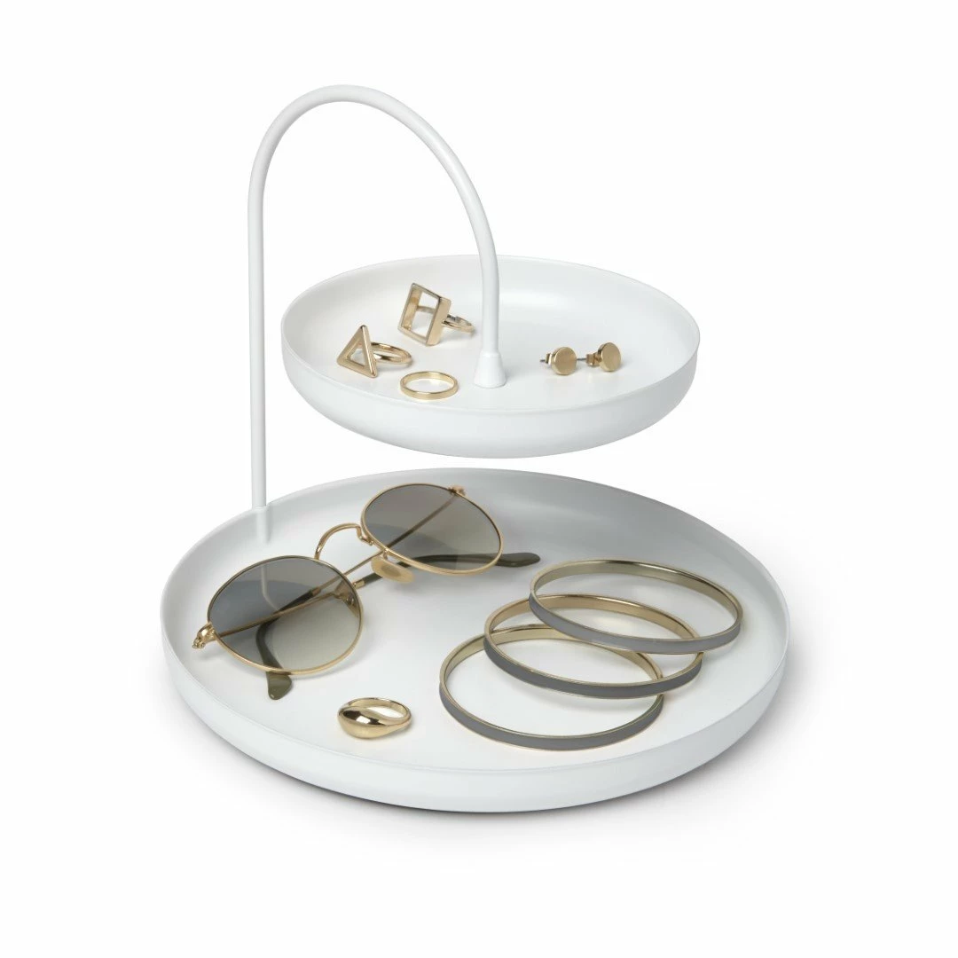 Umbra Présentoir À Deux Niveaux Poise Blanc 3 Umbra Présentoir À Deux Niveaux Poise Blanc