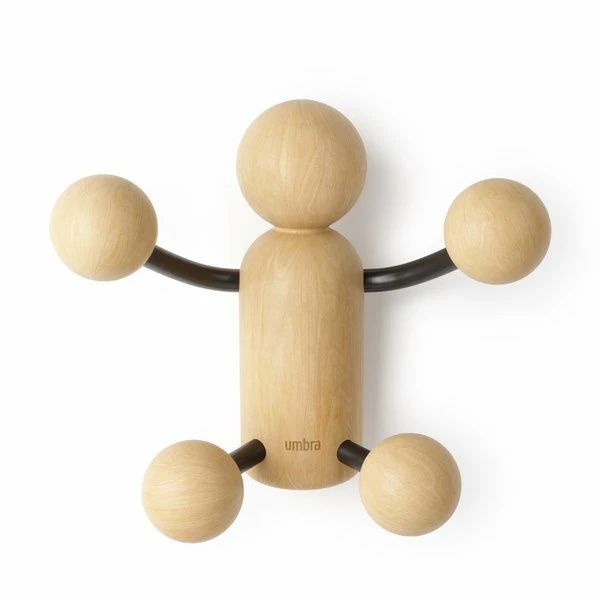 Umbra Patère Woody Noir/Naturel 3 Umbra Patère Woody Noir/Naturel