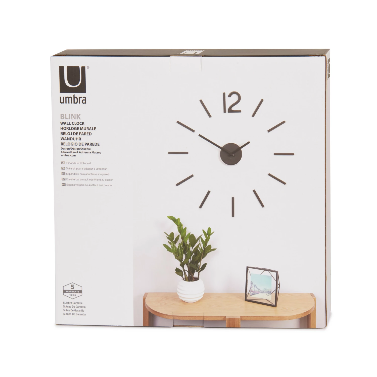 Umbra Black Blink Wall Clock 16 Umbra Black Blink Wall Clock