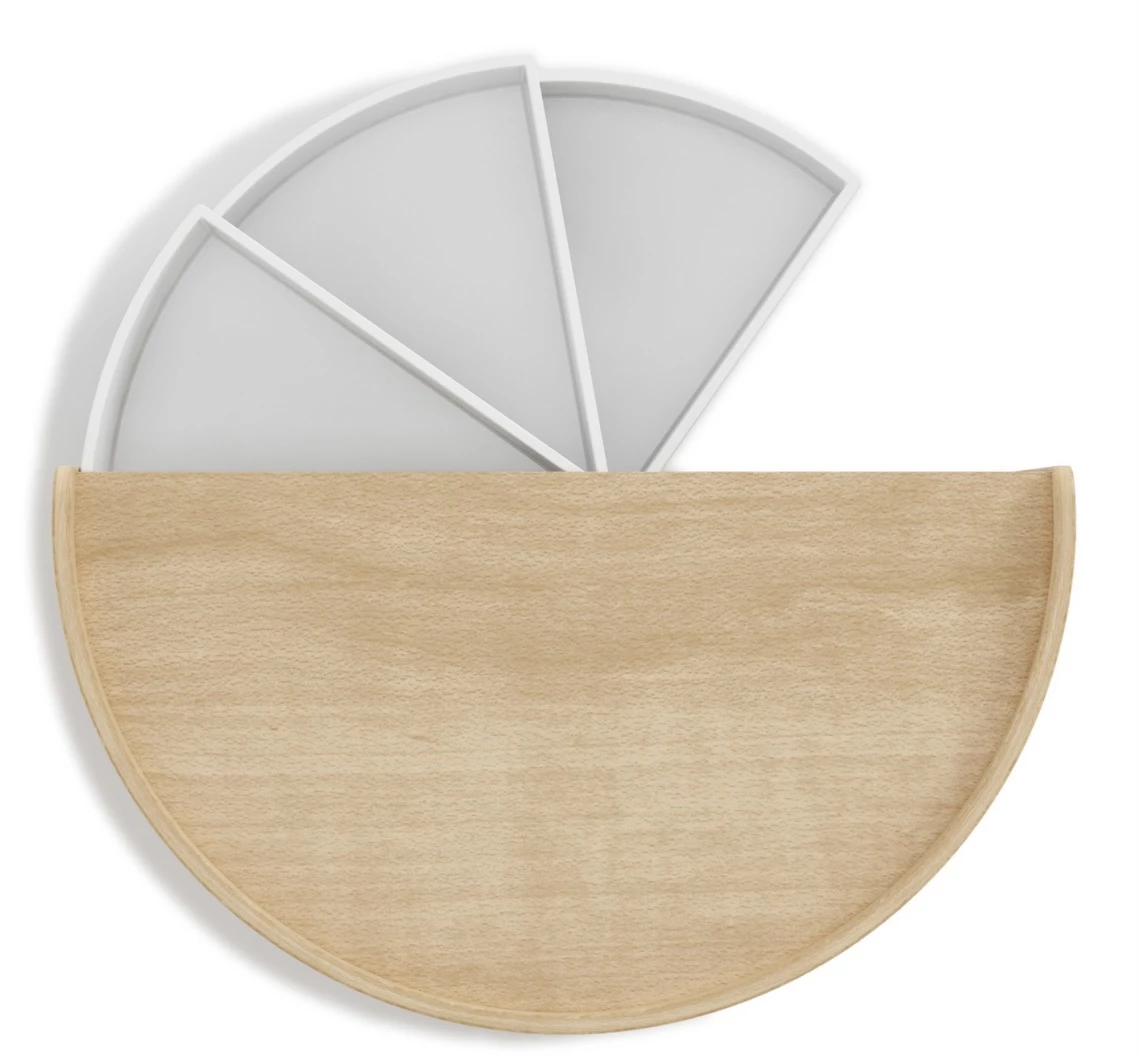 Umbra White and Natural Moona Jewellery Box Storage Unit 4 Umbra White and Natural Moona Jewellery Box Storage Unit