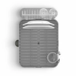 Umbra Charcoal Grey Plastic and Stainless Steel Holster Dish Rack