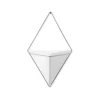 Umbra Large White and Nickel Trigg Wall Planter 2 Umbra Large White and Nickel Trigg Wall Planter