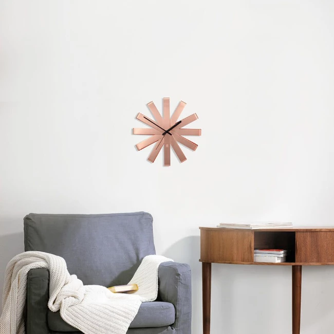 Umbra Copper Ribbon Wall Clock 6 Umbra Copper Ribbon Wall Clock