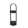 Umbra Black and Walnut Resin and Wood Hub Umbrella Stand 2 Umbra Black and Walnut Resin and Wood Hub Umbrella Stand