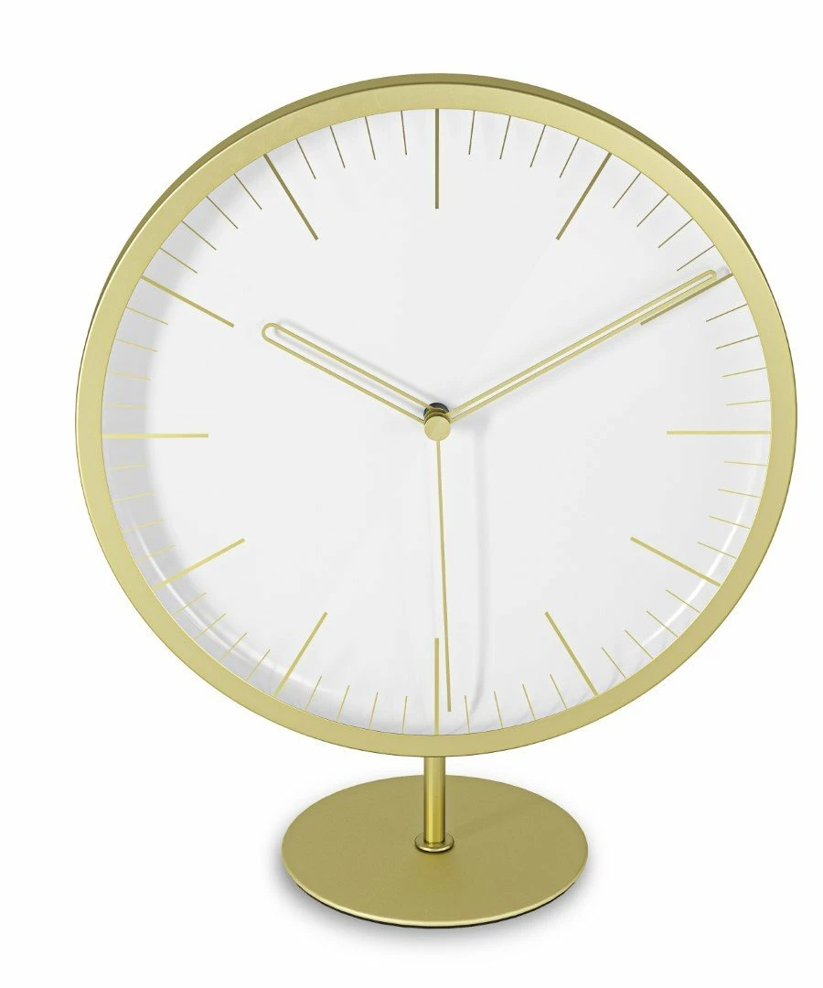 Umbra Horloge À Poser Ou Mural Infinity Doré Mat 14 Umbra Horloge À Poser Ou Mural Infinity Doré Mat