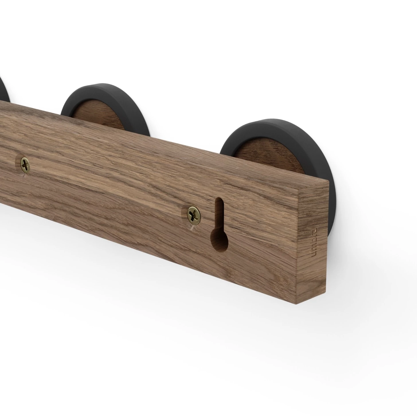 Umbra Hub Rail Wall Hook in Natural and Black 4 Umbra Hub Rail Wall Hook in Natural and Black