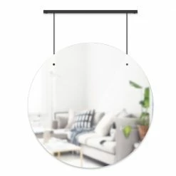 Umbra Black Exhibit Wall Mirror 24"
