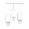 Umbra White/Brass Triflora Hanging Planter 2 Umbra White/Brass Triflora Hanging Planter
