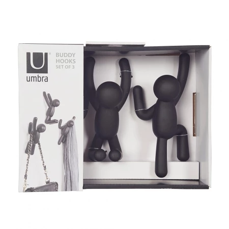 Umbra Set of 3 Black Buddy Hooks 5 Umbra Set of 3 Black Buddy Hooks