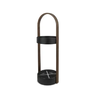 Umbra Black and Walnut Bellwood Umbrella Stand 3 Umbra Black and Walnut Bellwood Umbrella Stand